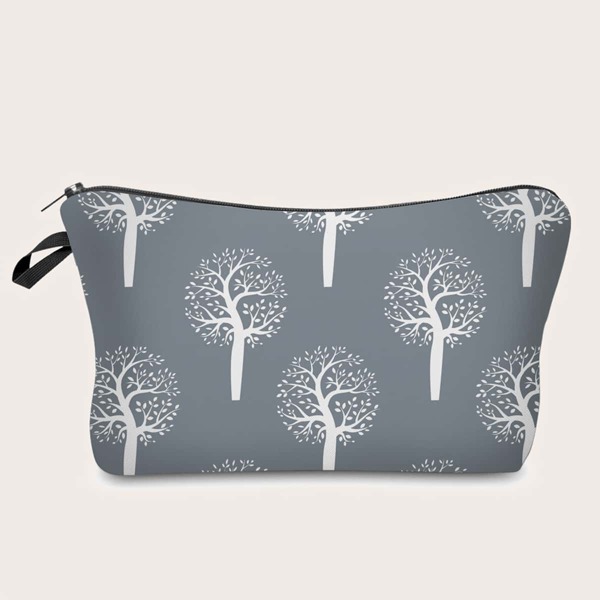 

Tree Print Makeup Bag, Multicolor