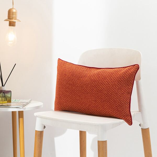

Plain Lumbar Pillow Cover Without Filler, Burnt orange
