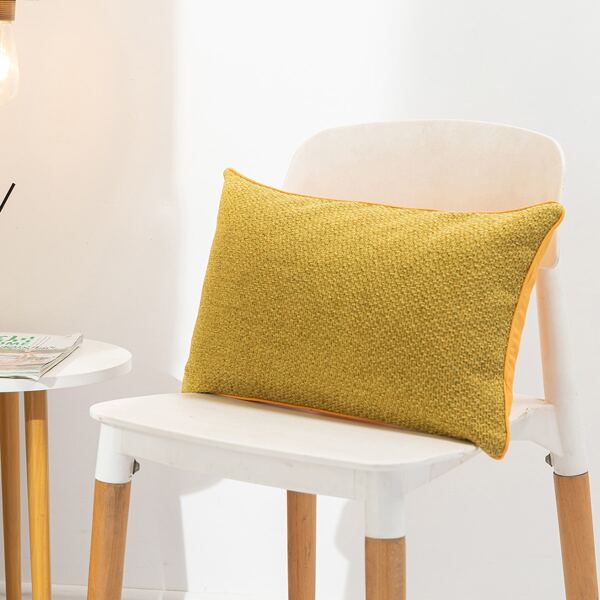 

Plain Lumbar Pillow Cover Without Filler, Yellow