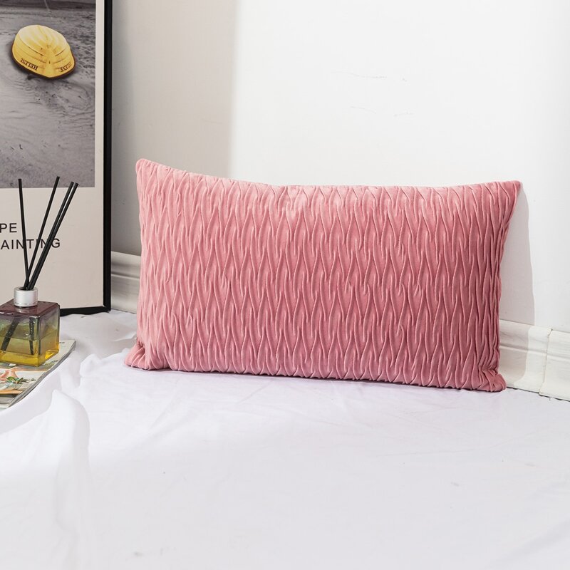 

Plain Lumbar Pillow Cover Without Filler, Pink