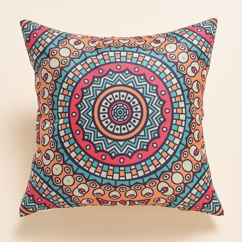 

Geometric Pattern Cushion Cover Without Filler, Multicolor