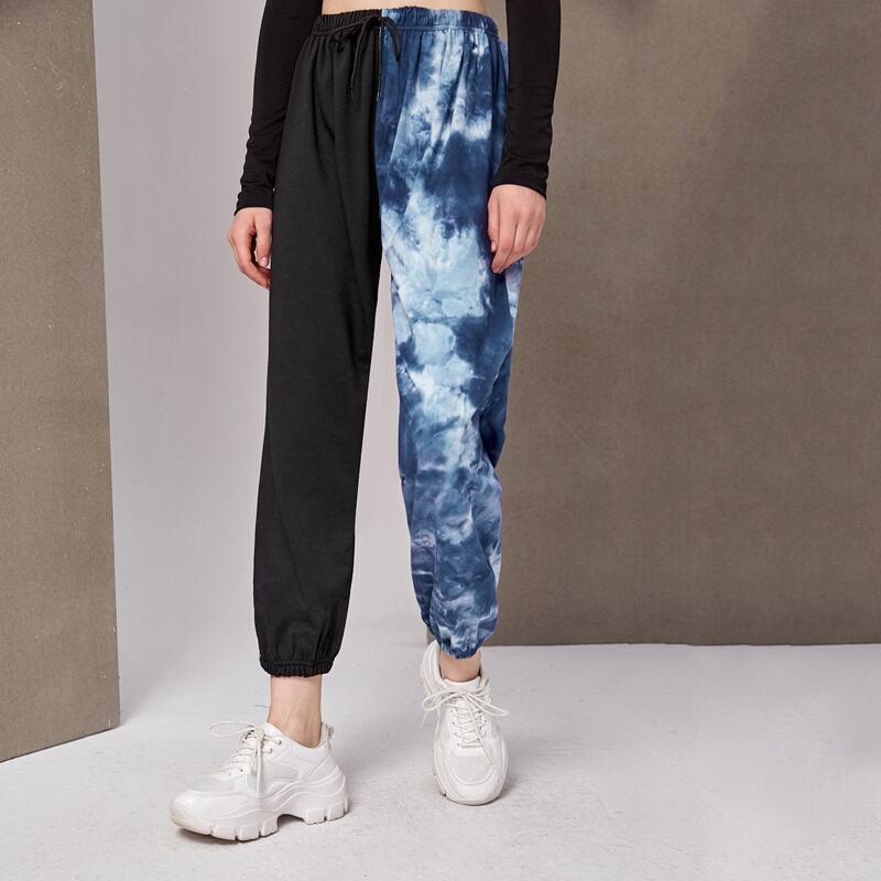 

Colorblock Tie Dye Sweatpants, Multicolor