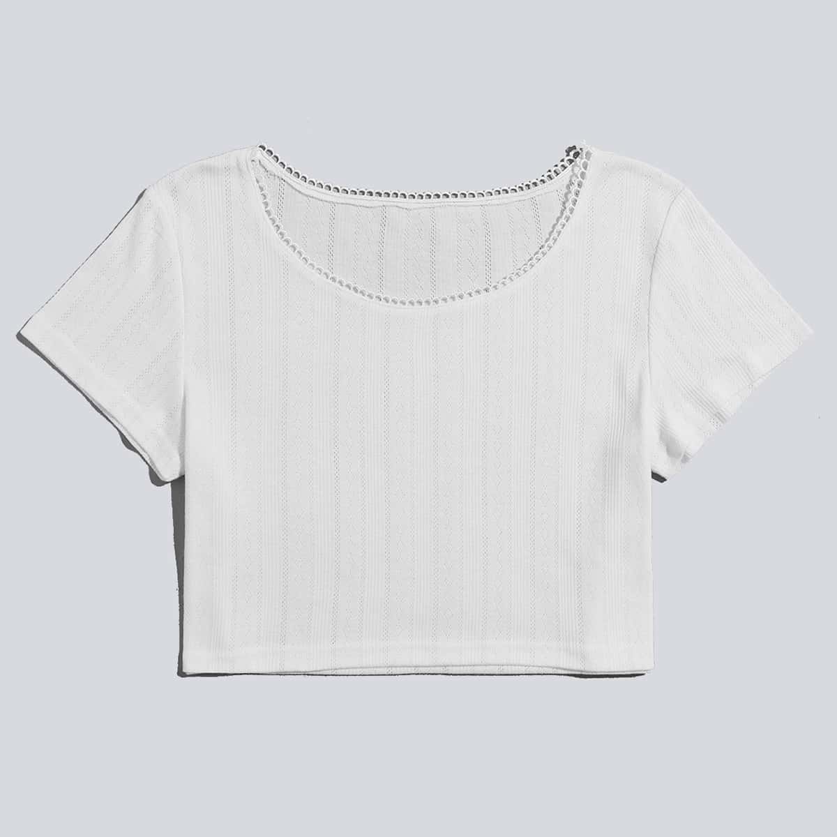

Solid Crop Tee, White