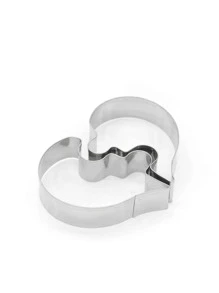 1pc Heart Shaped Biscuit Mold - Silver - View 4