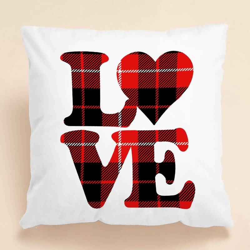 

Letter Graphic Cushion Cover Without Filler, Multicolor