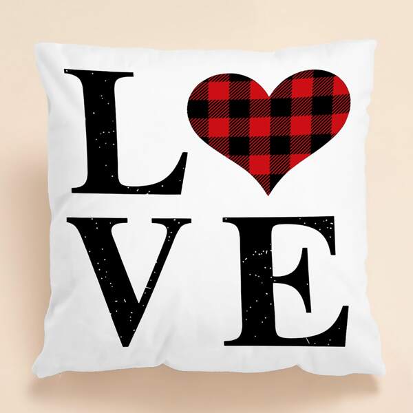 

Letter Graphic Cushion Cover Without Filler, Multicolor