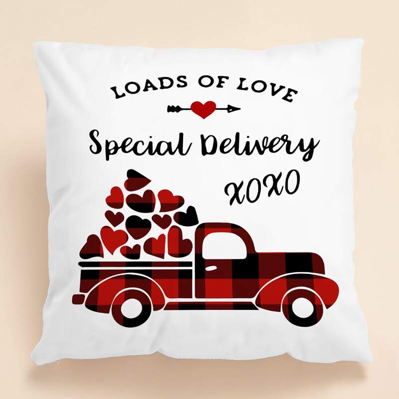 

Heart Print Cushion Cover Without Filler, Multicolor