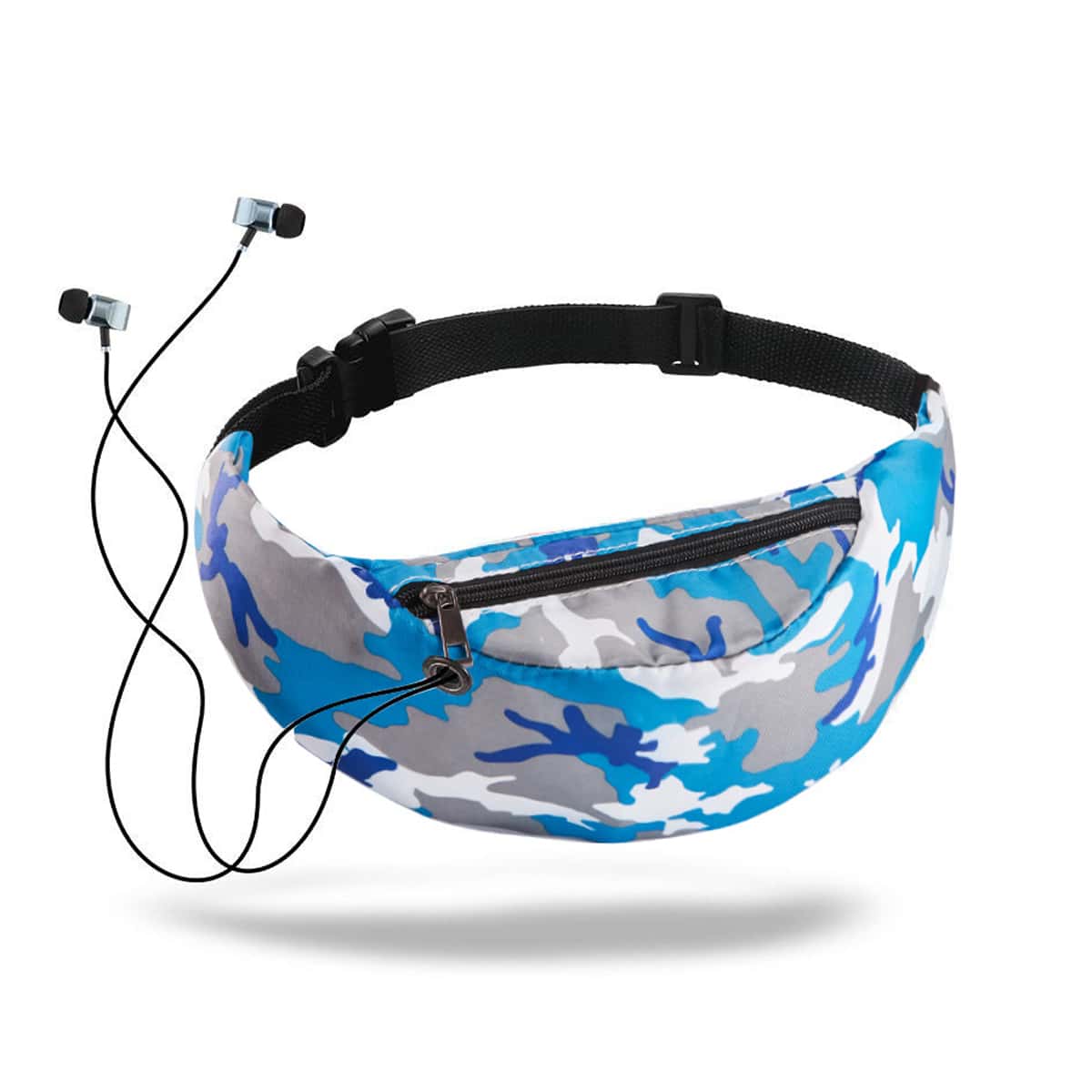 

Camo Fanny Pack With Headphone Plug, Multicolor