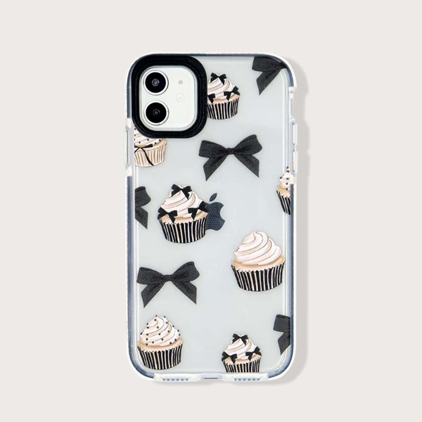 

Прозрачный чехол для iPhone с узором банта, Многоцветный