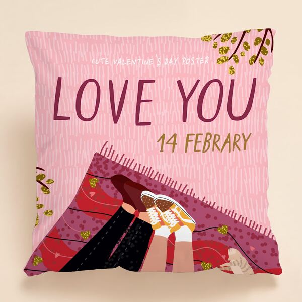 

Slogan Graphic Cushion Cover Without Filler, Multicolor