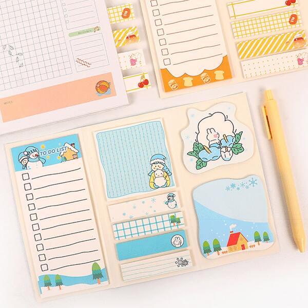 

1pack Cartoon Graphic Random Sticky Note, Multicolor
