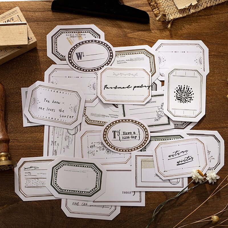 

15sheets Random Label Sticker, Multicolor