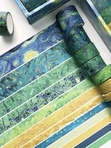 12rolls Oil Painting Pattern DIY Tape - Multicolor - View 2