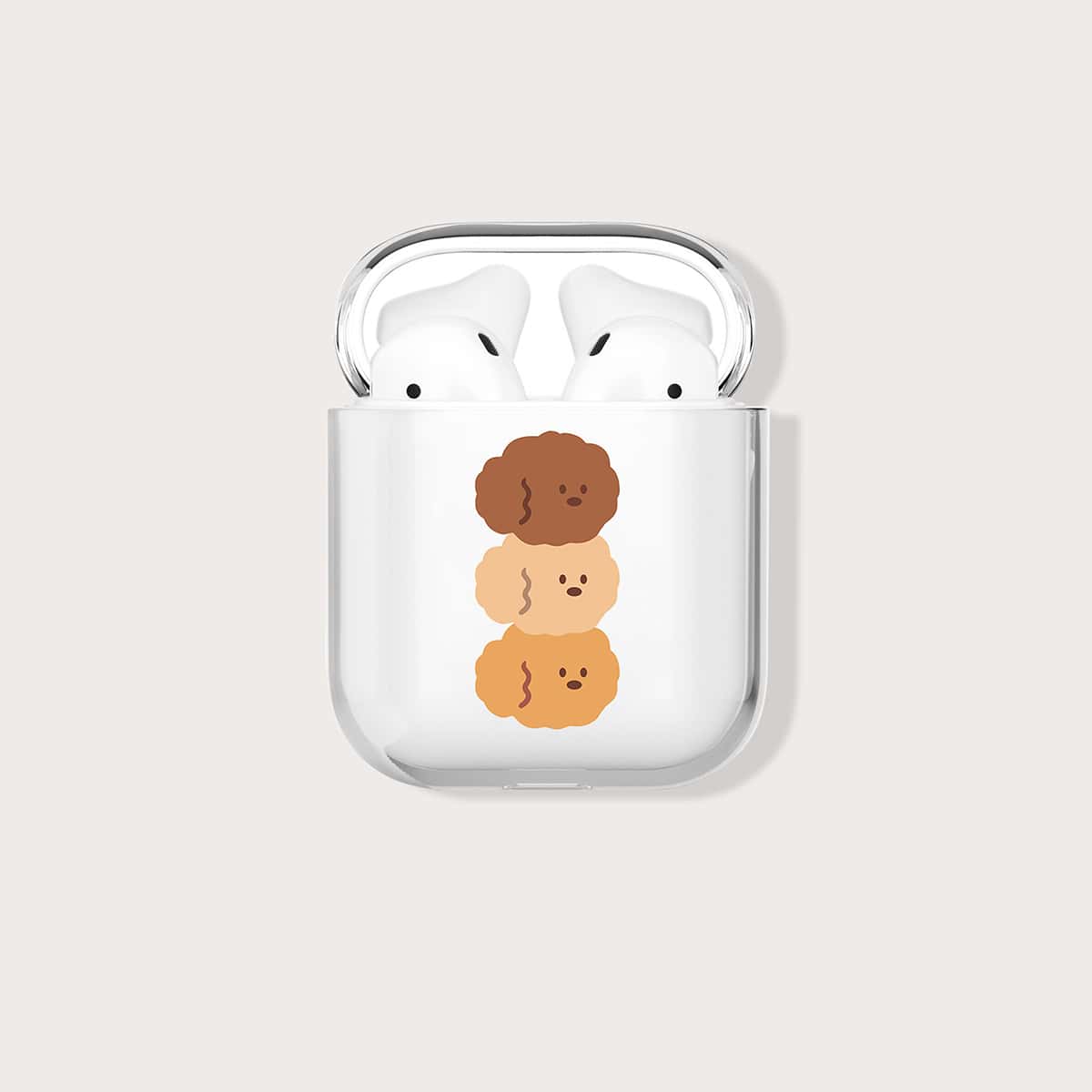 

Cartoon Bear Clear Airpods Case