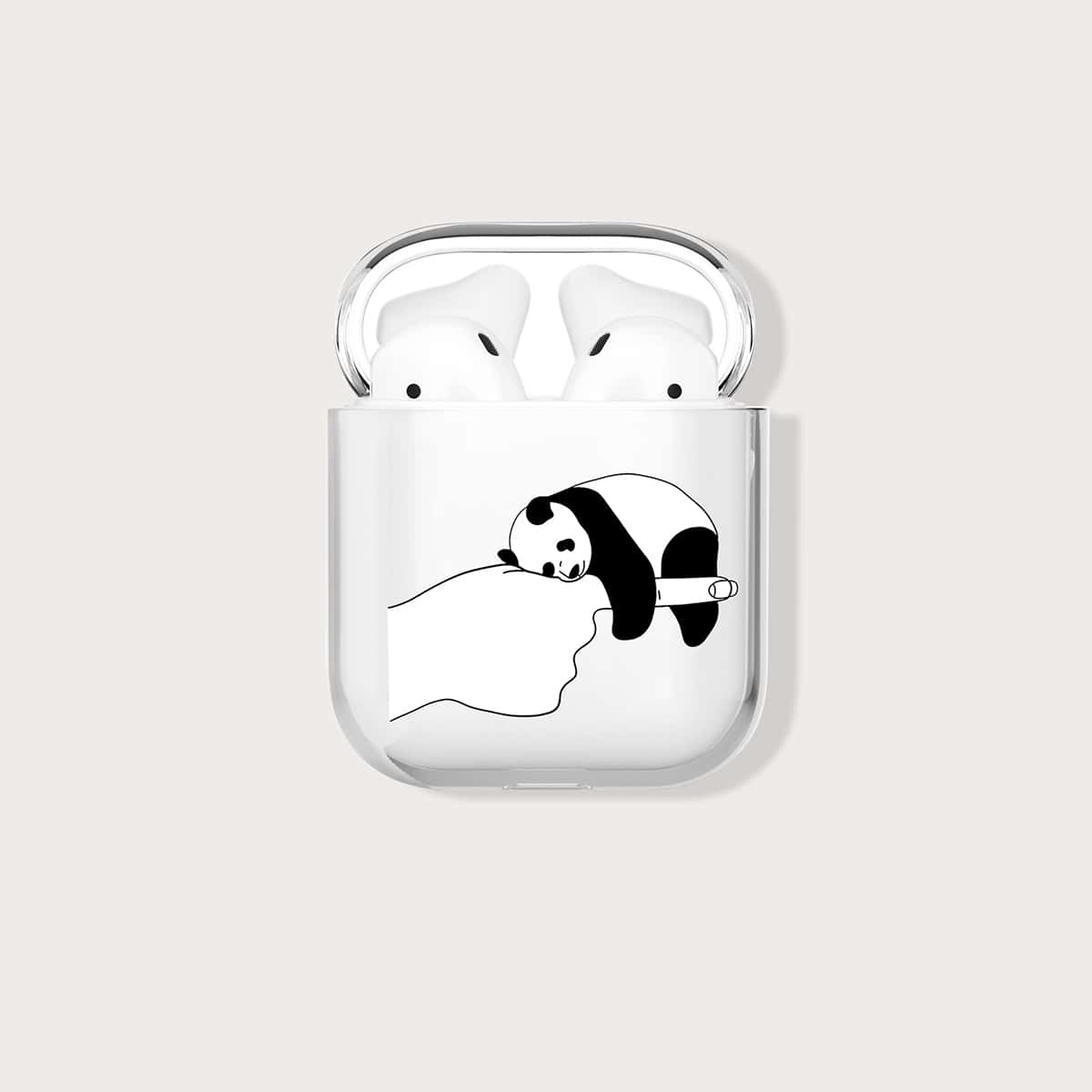 

Panda Print Clear Airpods Case