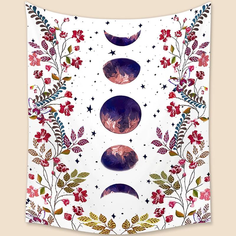 

Moon & Floral Tapestry, Multicolor