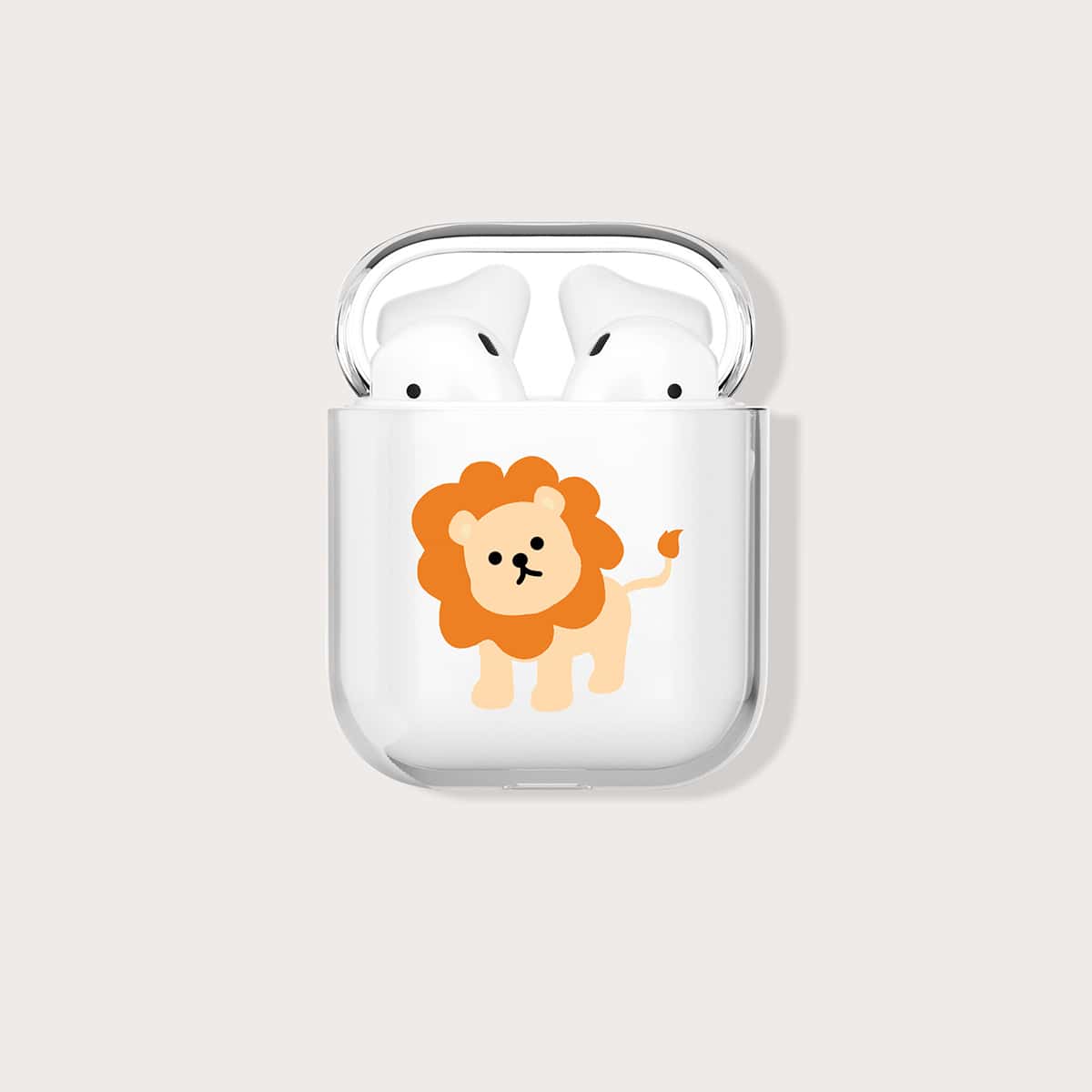 

Cartoon Lion Clear Airpods Case