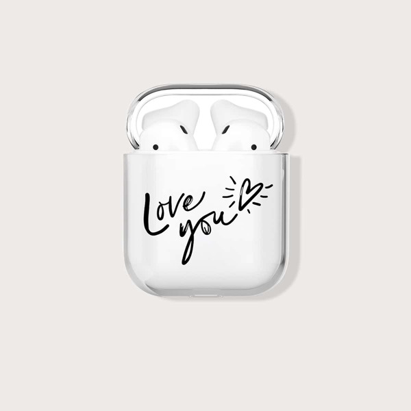 

Letter Graphic Clear Airpods Case