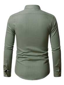 Manfinity RSRT Camisa con botón de cuello alzado - verde menta - Ver 4