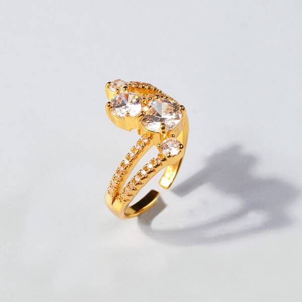 

Zircon Decor Ring, Gold