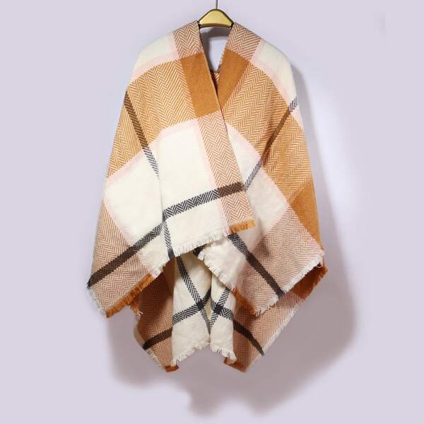 

Plaid Shawl Scarf, Multicolor