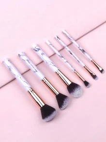 Bộ 6 cọ trang điểm lông mềm họa tiết vân đá cẩm thạch, tiện dụng cho người mới bắt đầu và trang điểm hàng ngày, Unisex, Bộ cọ, Bộ cọ trang điểm, Bộ cọ trang điểm, Bộ trang điểm hoàn chỉnh, Bộ cọ trang điểm, Bộ trang điểm hoàn chỉnh, Bộ cọ, Bộ cọ trang điểm, Bộ quà tặng trang điểm, Bộ - Nhiều màu - Xem 1