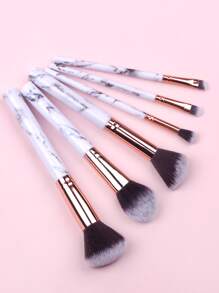Bộ 6 cọ trang điểm lông mềm họa tiết vân đá cẩm thạch, tiện dụng cho người mới bắt đầu và trang điểm hàng ngày, Unisex, Bộ cọ, Bộ cọ trang điểm, Bộ cọ trang điểm, Bộ trang điểm hoàn chỉnh, Bộ cọ trang điểm, Bộ trang điểm hoàn chỉnh, Bộ cọ, Bộ cọ trang điểm, Bộ quà tặng trang điểm, Bộ - Nhiều màu - Xem 3