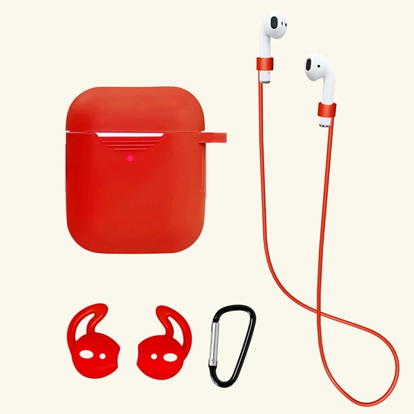 

4шт комплект защиты для Airpods, Красный