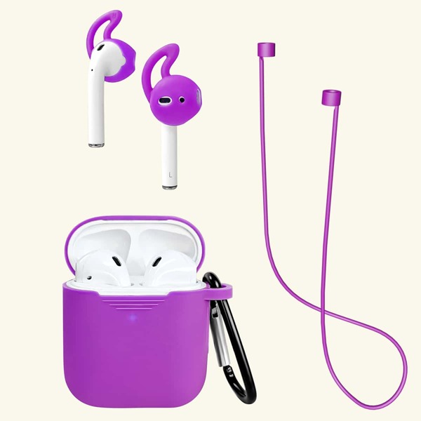 

4шт комплект защиты для Airpods, Пурпурный