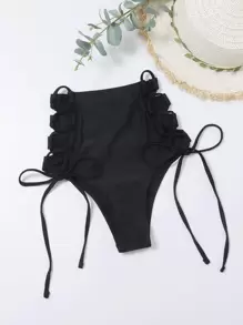 SHEIN Swim Bikini mit hoher Taille zum Schnüren