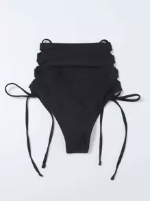 SHEIN Swim Bikini mit hoher Taille zum Schnüren