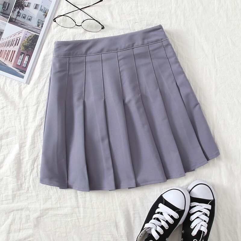 

Pleated Mini Skirt, Dusty purple