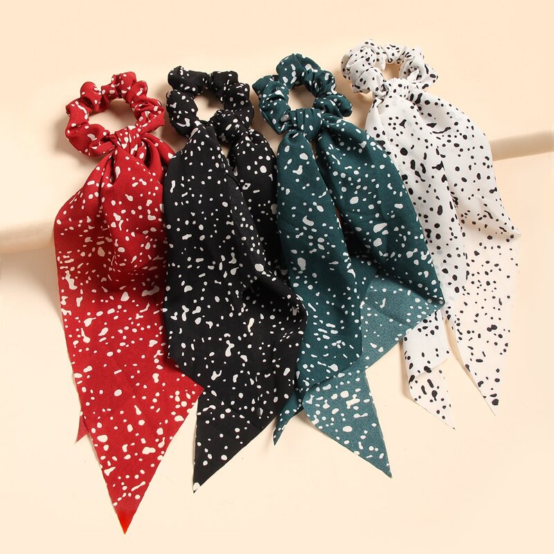 

4pcs Graphic Knot Design Scrunchie, Multicolor