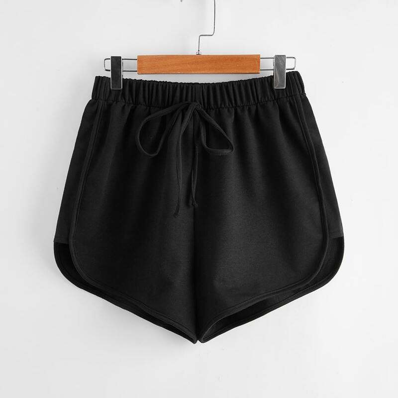 

Solid Dolphin Shorts, Black