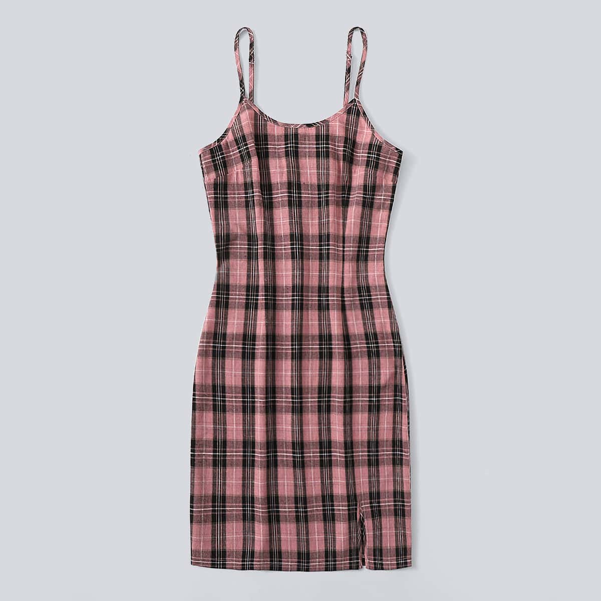 

Plaid Cami Dress, Multicolor