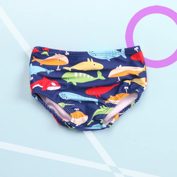 

Baby Boy Whale Print Swim Panty, Multicolor