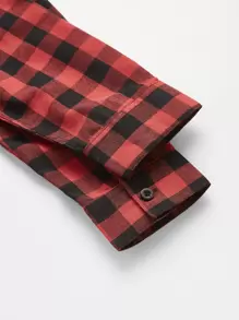 Manfinity Homme 男士紐扣格紋襯衫 - 彩色 - 查看 3