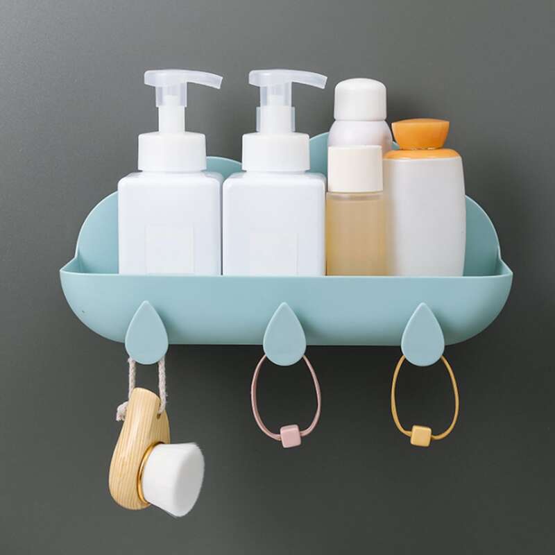 

1pc Multifunction Cloud Bathroom Storage Rack, Blue