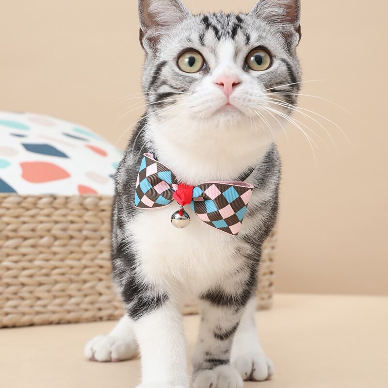 

Bell Decor Plaid Pet Bow Tie, Multicolor