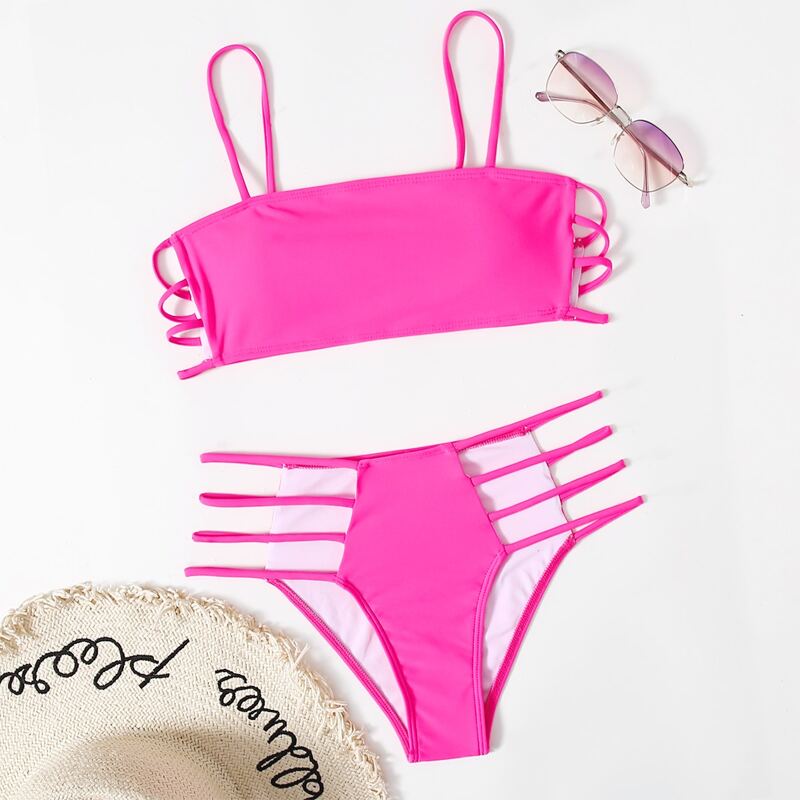 

Cut Out Bikini Swimsuit, Hot pink