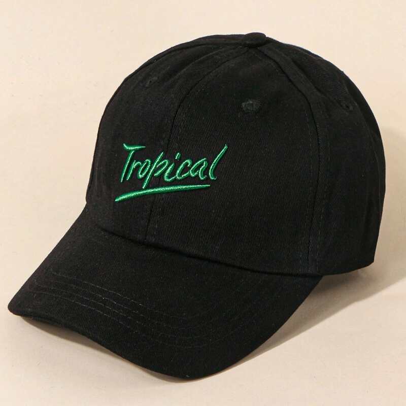 

Guys Letter Embroidery Baseball Cap, Black