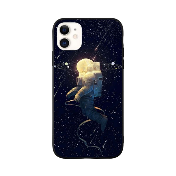

Astronaut Pattern iPhone Case, Black