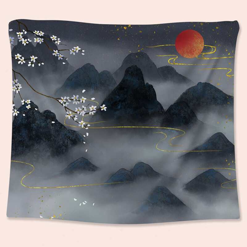 

Mountain Print Tapestry, Multicolor