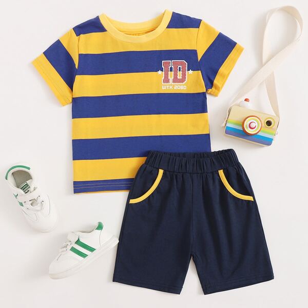 

Toddler Boys Stripe Tee & Track Shorts, Multicolor