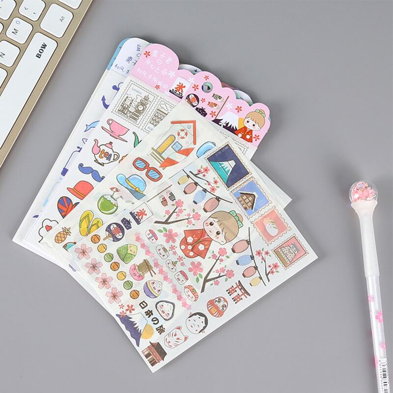 

4sheets Cartoon Pattern Sticker, Multicolor