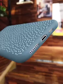 Polka Dot Case Compatible With IPhone Compatible With IPhone 11,IPhone 13,IPhone 14 Pro Max - Dusty Blue - View 3