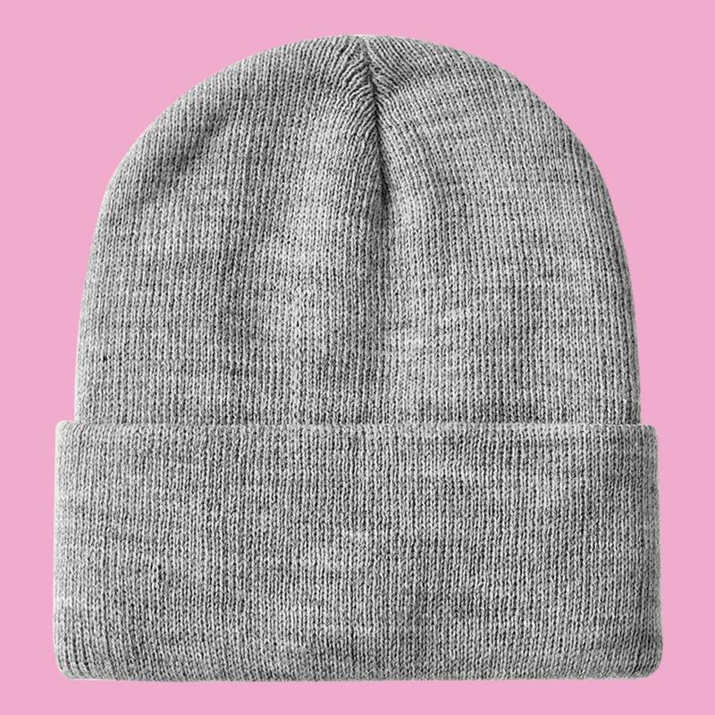 

Solid Knit Beanie, Grey