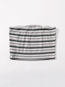 Muchica Striped Rib-knit Tube Top - Multicolor - View 2