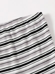 Muchica Striped Rib-knit Tube Top - Multicolor - View 5