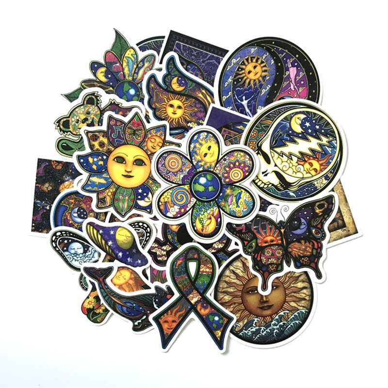 

25pcs Sun & Moon Pattern Sticker, Multicolor